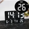 Horloges murales Horloge électronique LED Température numérique Date Jour Affichage avec télécommande Accueil Salon Décor