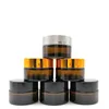 5g 10g 15g 20g 30g 50g Amber Brown Glass Bottle Face Cream Jar Refillable Bottles Cosmetic Makeup Storage Container Pot with Gold Silve Dpxt