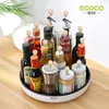 ECOCO 360 plateau de rangement rotatif boîte plateau rotatif conteneur plateau tournant organisateur multifonctionnel étagère à épices étagère de cuisine