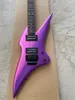Guitare électrique à corps violet brillant inhabituel d'usine avec pont trémolo, offre Logo/couleur personnaliser