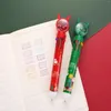 Jul Ten-Color Ballpoint Pen Cute Press Holiday Kid Gift Merry Decor for Home Xmas Ornament