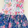 女の子のドレス子供用ドレス2023夏の花レースプリンセスブティックキッズ服小さな服