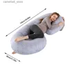 Moderskapskuddar Graviditetskuddar C-form Full kroppskudde med avtagbar täckning Moderskapskudde sido-liggande midje kudde Kvinna Sleep Side Pillow Q231129