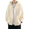 Men's Hoodies Men Fall Coat Thick Cardigan Hoodie Jacket With Drawstring Closure Pockets Warm Stylish Winter Hooded