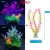 Décorations 3pcs plantes de décoration d'aquarium artificielles
