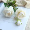 Sztuczne zachodnie kwiaty róży sztuczne 3 głowę Peony Wedding Party Domowe Dekor Home Materiały jedwabny Kwiat Fałszywe kwiaty róży J0428