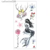 Tatoeages Gekleurde Tekening Stickers Inktkleur Sexy Bloem Tijdelijke Tatoeages Voor Vrouwen Meisje Body Art Schilderij Arm Been Tattoo Sticker Realistisch Nep Waterdichte TattooL2