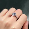 Cluster Rings Vintage Anniversary Ring Cz 925 Серебряное серебро обручальное обручальное кольцо для женских свадебных украшений