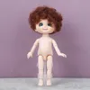 Dolls 112 Mini doll cute face 16cm Bjd Short Boy Hair Sleeping Pig Naked Body Dress Up Fashion for Girls Gift DIY Toys 230427