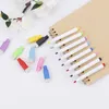 12pcSwaterColor Brush Pens 8pcs/лот красочный черный школьник классная доска для ручки сухой белая доска маркеры, встроенные в эрастик для студенческого рисования детской ручки P230427