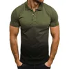 Herrpolos mrmt varumärke casual t-shirt 3d digital tryck gradient färg lapel Men tees skjorta kortärmad man skjortor 230428