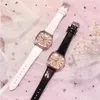 ساعة Wristwatches Fashion Women Quartz Watch 2023 الفرقة الجلدية الرومانية الأرقام معصم الساعات مربع فاخرة غير رسمية للهدايا الطلابية