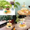 Bakeware Tools 2X 3 Tier Cake Stand Resin Tray Molds DIY Irregular Epoxy Casting Mold Home Craft With Pcs Brackets