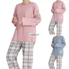 Home Kleding Herfst Thuis Set Dames 2 Pyjama's Voor Plus Winter Casual Loungewear Dames Nachthemden Maatpak Nachtkleding Zacht Cottonvaiduryd