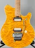 besr Electric guitar signed by Ernie Ball Music Man, EV H Eddie Van Halen, Amber Quilt Top, 1994 258