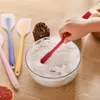 Silikonkaka skrapa genomskinlig non-stick cake cream spatula kök matlagning konditory skrapa mögel borste verktyg bakåt tillbehör