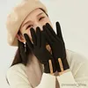 Mitaines pour enfants automne hiver gants pour femmes cyclisme en plein air conduite avec polaire vent rosée doigt écran tactile cachemire mitaines chaudes