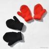 Children's Mittens Winter Coral Fleece Kids Short Gloves Children Baby Solid Knitted Plush Furry Full Finger Mittens Autumn Hand Warmer 1-4Years