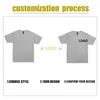 Męskie koszule 180G DIY Twoje projektowanie T-shirty Summer okrągły szyję solidny kolor bawełniany niestandardowy marka plus size xs-3xl
