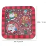 Gift Wrap 2pcs Adorable Xmas Cookie Box Sweets Packaging Candy For Christmas Party
