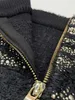 Two Piece Dress designer luxury Online celebrity with the new autumn 2023 small fragrant style gold rivet hanging neck vest+thick tweed buttocks skirt set KSW9