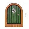 Bahçe Dekorasyonları Peri Minyatürleri Kapısı Mini Ahşap Ağaç Dekorasyonu Maison Kapı İskandinav Süsleme Evi Açık Kawaii Dekor Accessoires 231127
