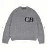 الرجال نساء CB Sweatshirts سترة فضفاضة خمر Knit Jacquard Cole Buxton سترة