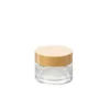 5g 15g 30g 50g 100g Cosmetic Glass Jar Frosted Clear Cream Bottles Travel Cosmetic Container with Natural Bamboo Lids Nibvp