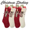 Noel Süslemeleri 4/6 PCS Çoraplar Örme Noel Dekorasyonu için 18 inç şömine