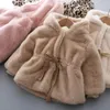 Vestes 17 ans bébé filles veste automne hiver chaud fausse fourrure manteau pour noël princesse vêtements d'extérieur mode peluche enfants vêtements 231128