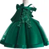 Abiti da ragazza Ricamo Abito da principessa in seta per bambina Fiore Abiti eleganti per ragazze Festa invernale Natale Halloween Abiti per bambini Vestiti 230427