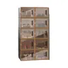 Lådor fack 1 Ställ in tjockt dammsäkra inomhus Display Case Shoe Storage Box For Home W0428