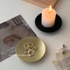 Świecane uchwyty małe stoliki metalowy Tealight Nordic Style okrągły Kerzenhalter Home Decoration Akcesoria