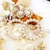 Orecchini pendenti all'ingrosso 6 paia lotto orecchino a cerchio con perline a cerchio di perle per le vacanze di San Valentino, il matrimonio o l'uso quotidiano