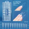 Pregos Falsos Koskoe 240pcs / Box Pressione em unhas falsas caixão oval quadrado semifosco cobertura completa UV gel unhas dicas falsas ferramenta de extensão de cápsula 231128