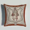 Luxury Brand Design Silk Pillowcase Sofa Throw Pillow Chair Car Cushion Cover Home Decoration 2023 New Fashion Pillow