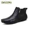 Buty Emosewa Autumn Winter Fashion Men Boots Vintage Style Casual Men Buty Buty wysokiej sznurka