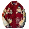 Women's Jackets American Letter Towel Embroidered Jacket Coat men Y2K Street Hip-hop Retro Baseball Uniform Couple Casual All-match Jacket Top 231128