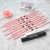 Lipgloss Private Label Pink Lip Liner Pencil Custom Bulk 18-Farben-Kosmetik Multifunktionales wasserdichtes Pigment-Lippenstift-Make-up 231128