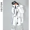 VECTOR Ski-jas Heren Dames Warm winddicht Reflecterend jack met capuchon Winter buitensportjas Skipak dames Heren katoen 231127