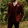 Herenpakken één knop bruiloft smoking voor bruidegom elegant slanke fit mannen aangepast 2023 nieuwste 3 pcs jas pants vest terno masculino
