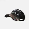 Caps de bola 2023 letra preta personalizada boné de beisebol de grafite de graffiti para homens Momen Hip Hop Streetwear Cap Hat Hat Y23