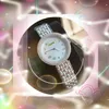 American High-End Quartz Watch Women Stainless Steel Waterproof Clock Full Diamonds Ring Business Leisure Ultra Thin Digital Number Dial Bracelet Watches