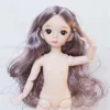 Dolls 30cm BJD OB11 Doll 23 Movable Jointed Naked Multiple Color Hairstyles Toy For Children Girl Birthday Gift 230427