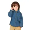 girl clothes blue jeans shirts winter baby boy warm clothe outfits 90-160 cm cotton material child clothing sets