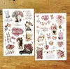 Gift Wrap JP Vintgae Love Story Motto Window Transfer Sticker For Card Making DIY Scrapbooking Plan Decorative Sheet