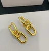 Trendy Designer 18K Gold Plated Dangle Stud Womens Hoop Earring High Quality Earring for Women Eardrop Fashion Wedding Party Jewelry
