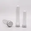 30 40 100 ml Pet Clear Plastic Empty Pay Refillable Test Tube Bottle With Aluminium Caps Behållare för prov Kosmetisk godismask Badsalter OEDX