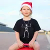 Magliette in puro cotone Fashion Boy T shirt Bambini stampa teschio per bambini Tshirt ragazza Top Short Seeved Clothes 210Y 230427