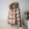 Women's Down Parkas Lagabogy 2023 Vinterkvinnor Real Fur White Duck Jacka Mink Hair Puffer Coat Kvinnlig vintage Streetwear Kort Outwear 231128